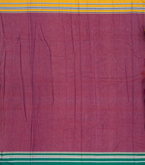Magenta Woven Cotton Saree With Kasuti Hand Embroidered Border & Pallu-EN1763