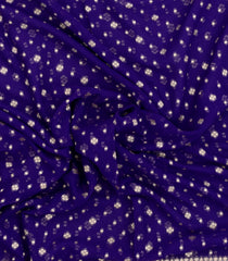 Purple Woven Banarasi Khaddi Georgette Silk Saree With Floral Vine Motifs-BE1955