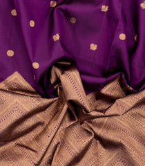 Purple Handloom Kanchipuram Silk Saree With Annam Buttas-KA16406