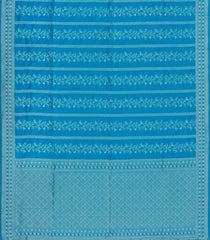 Sky Blue Woven Synthetic Dupion Saree With Floral Vine Motifs-BL5019