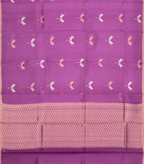 Dark Brown Woven Pure Organza Silk Saree With Zari Buttas-KS1086