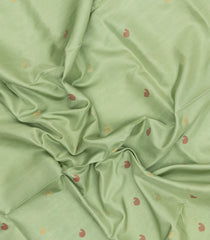 Pista Green Handloom Uppada Silk Saree With Meena Buttas & Contrast Border-UP0361