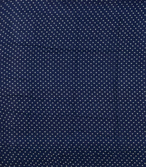Dark Blue Woven Chanderi Cotton Saree With Printed Floral Motifs-CC1353