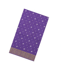 Purple Printed Synthetic Dola Silk Saree With Zari Stripes & Border-SY0390