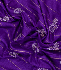 Purple Printed Synthetic Dola Silk Saree With Zari Motifs & Border -SY0355
