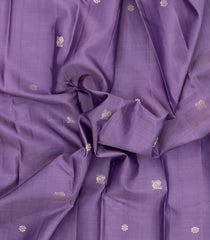 Lilac Handloom Kanchipuram Silk Saree With Annam Buttas-KA15713
