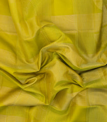 Olive Green Handloom Soft Silk Saree With Checks & Contrast Pallu -SO4627