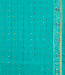 Aquamarine Woven Art Dupion Saree With Meena Floral Motifs-BL5861
