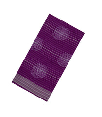 Burgundy Printed Synthetics Dola With Zari Stripes -BL5241
