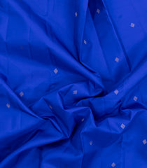 Blue Kanchipuram Silk Saree With Floral Zari Buttas-KA14916