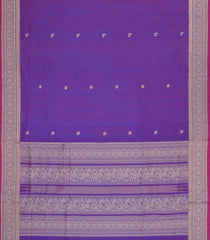 Purple Handloom Silk Cotton Saree With Buttas-SC4323