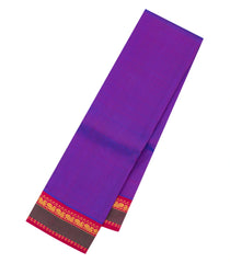 Purple Handloom Kanchipuram Silk Saree With Contrast Border-KA14858