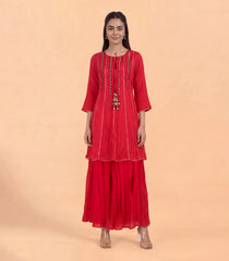 Festive Red Sharara Set-RC5632