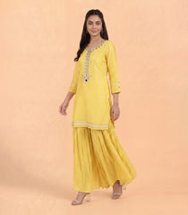 Festive Yellow Sharara Set-RC5644