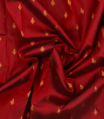 Crimson Handloom Kanchipuram Silk Saree With Floral Buttas-KA15107