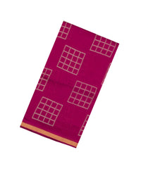 Pink Printed Art Chanderi Saree With Zari Border-BL5018