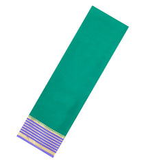 Green Woven Mysore Silk Saree With Contrast Border-MS3846