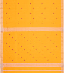 Yellow Handloom Maheswari Silk Cotton Saree With Floral Buttas-SC4901