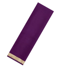 Purple Woven Mysore Silk Saree With Zari Border-MS3688