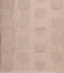 Taupe Embroidered Synthetic Crushed Tissue Saree With Floral Motifs-SY0591