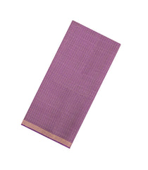 Lilac Woven Tussar Silk Saree With Wave Motifs & Zari Border-TU3542