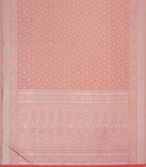 Peach Woven Art Dupion Saree With Floral Vine Motifs-BL5959