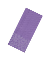 Lavender Handloom Soft Silk Saree With Checks & Floral Border-SO4589