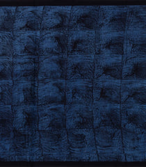 Indigo Printed Jaipur Cotton Saree With Floral Motifs-JC1686