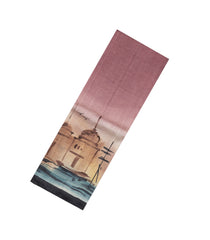 Dusty Pink Woven Tussar Silk Saree With Printed Nandhi Motifs-TU3224