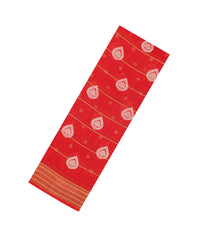 Red Printed Synthetic Dola Silk Saree With Zari Motifs & Border -SY0347