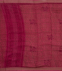 Sandal Printed Chanderi Cotton Saree With Bird Motifs-CC1447