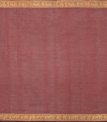 Maroon Handloom Kanchi Cotton Saree With Veldhari Stripes-KC1853