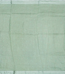 Shadow Green Woven Linen Saree With Embroidered Floral Motifs-LI0625