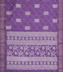 Lilac Printed Synthetic Dola Silk Saree With Floral Motifs -SY0150