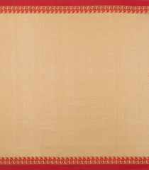 Sandal Handwoven Bengal Cotton Saree With Mango Buttas-BG1472