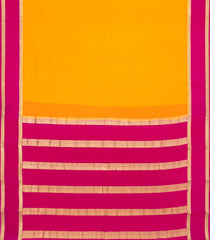 Yellow Woven Mysore Silk Saree With Contrast Zari Border-MS3595