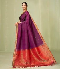 Magenta Handloom Soft Silk Saree With Kamalam Buttas-SO4048