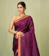 Magenta Handloom Soft Silk Saree With Kamalam Buttas-SO4048