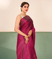 Magenta Handloom Soft Silk Saree With Zari Buttas-SO4720