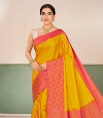 Mustard Handloom Soft Silk Saree With Zari Buttas-SO4718