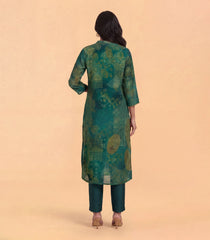 Green Abstract Printed Contemporary Kurta Set-RC5684