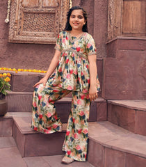 Multicolor Floral Printed Co -ords Set