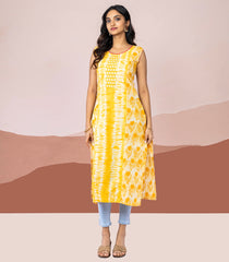 Yellow Printed Kurta-Yellow-M