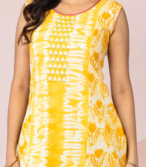 Yellow Printed Kurta-Yellow-M