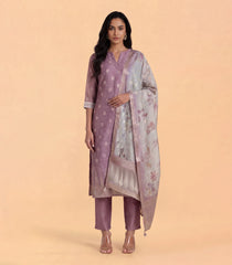 Mauve Pink Chanderi Kurta Set -RC5663