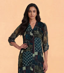 Multicolor Printed Contemporary Kurta Set-RC5655