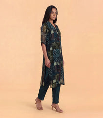 Multicolor Printed Contemporary Kurta Set-RC5655