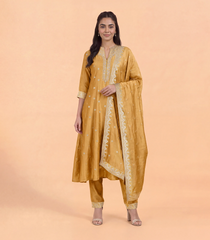 Mustard Gold Festive Anarkali Set-RC5656