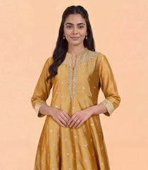 Mustard Gold Festive Anarkali Set-RC5656