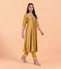 Mustard Gold Festive Anarkali Set-RC5656
